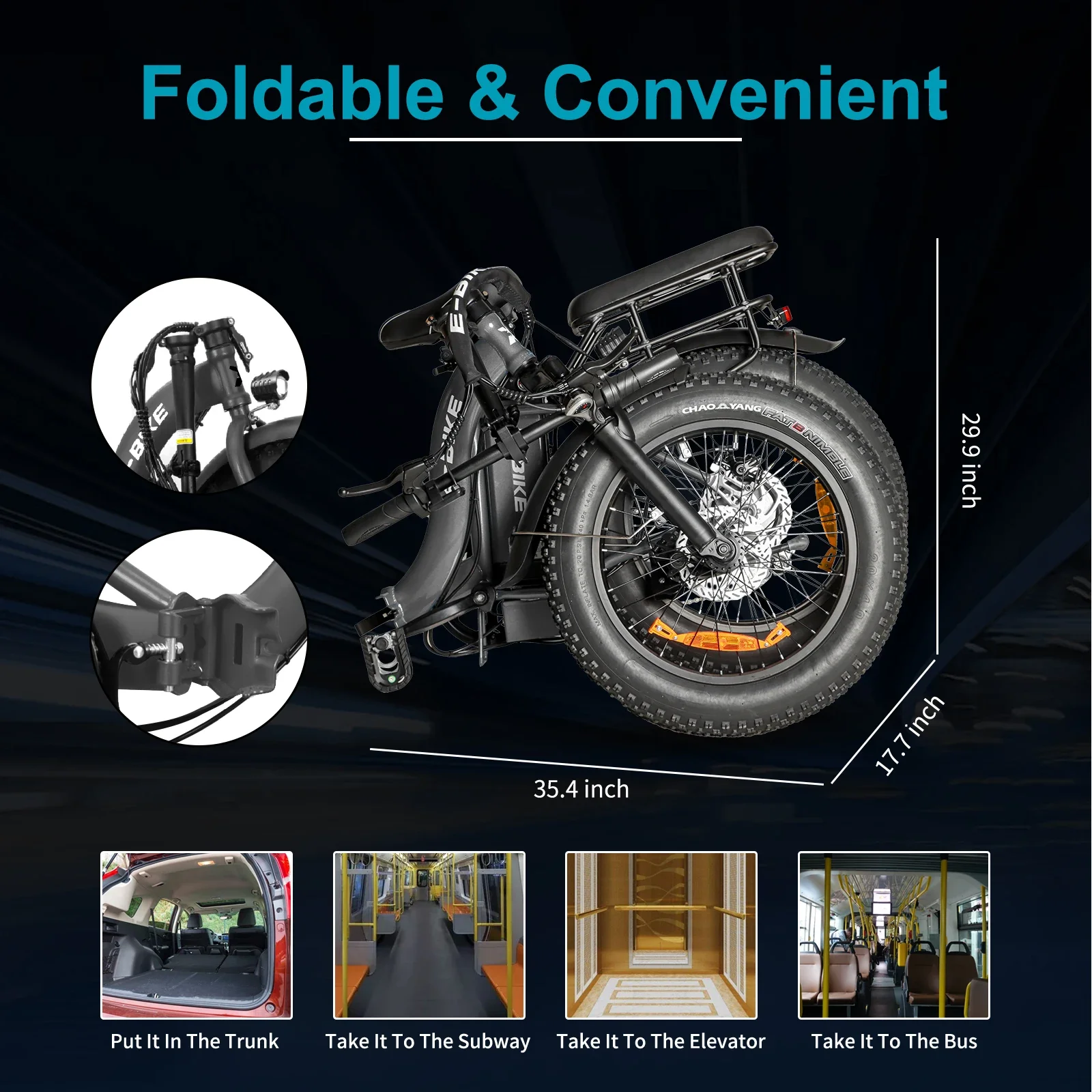 20 Inch Electric Folding Bike 500w 750w Motor High Power 36v 10ah Electric Bike Foldable City E-bike