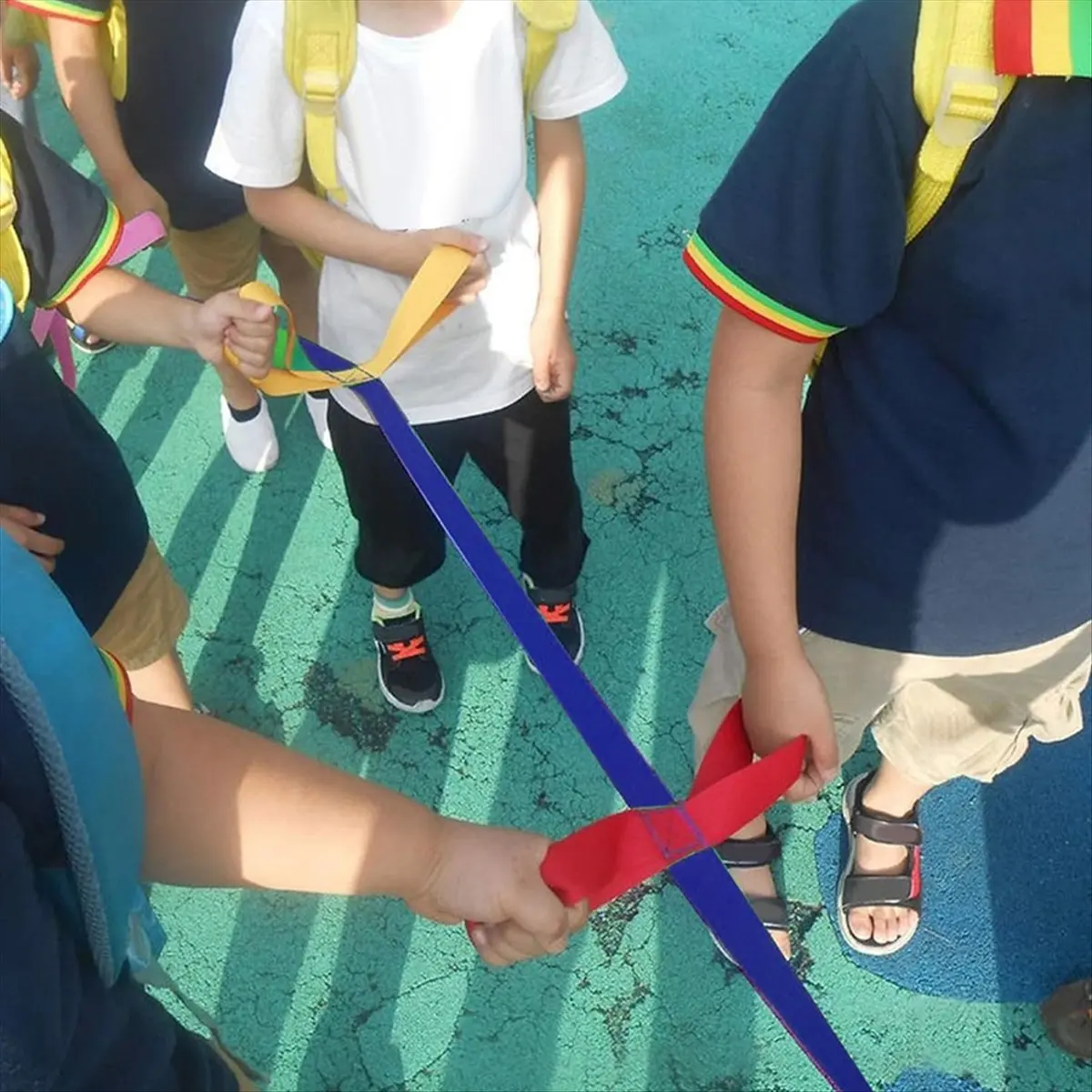 NEW 2 Pack Children'S Safety Walking Ropes with 12 Colorful Each Handles, Outdoor Daycare Rope for Preschool Daycare Teacher