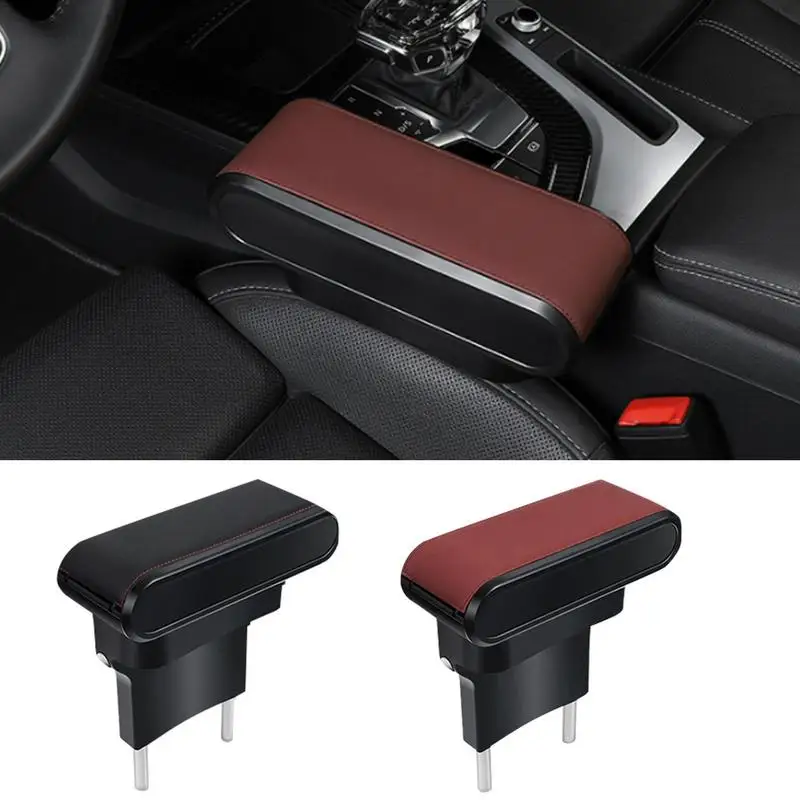 Car Armrest Storage Box Adjustable Height SUV Center Console Arm Rest Extender Forearm Wrist Support Adjustable Armrest For