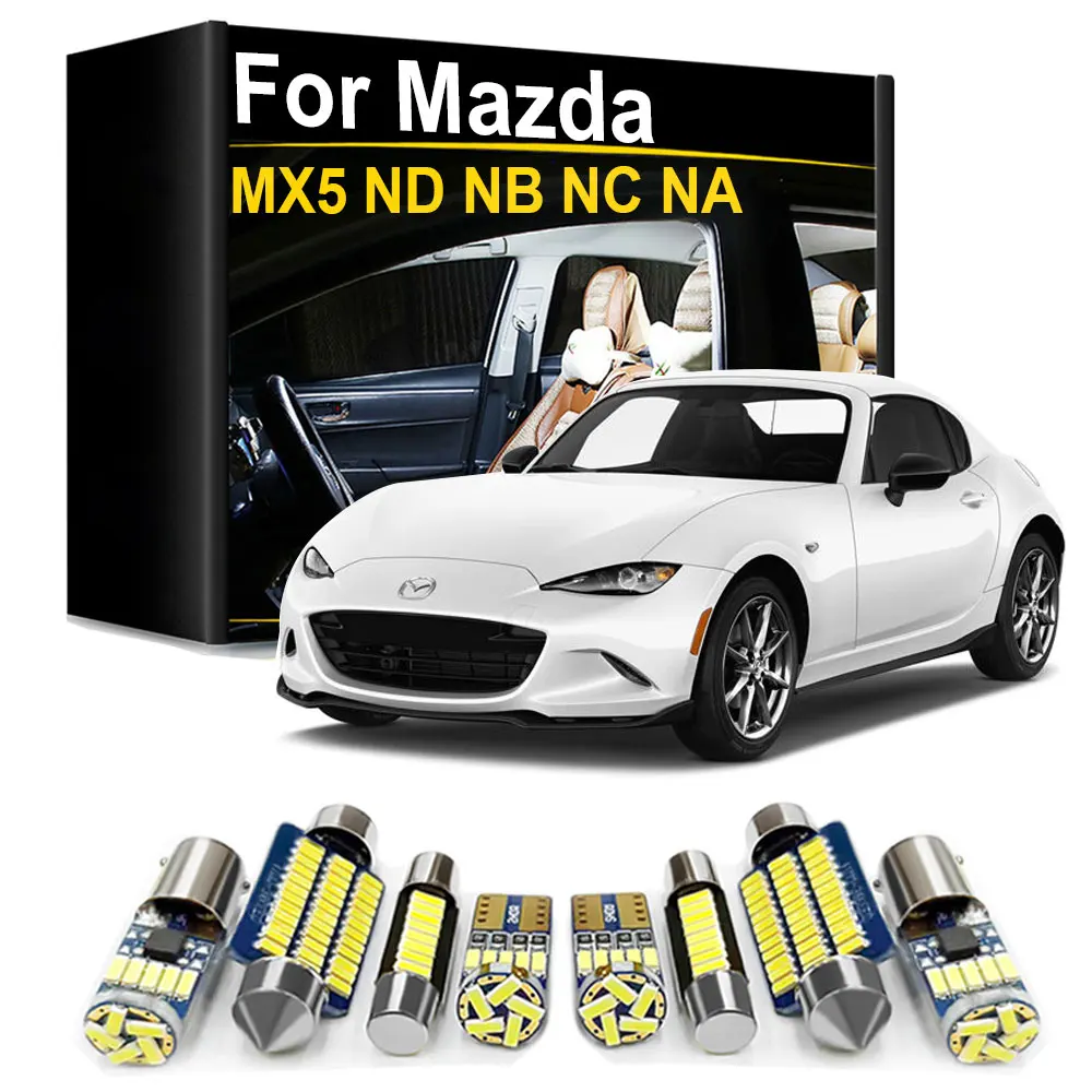 Interior LED Light Kit Canbus For Mazda MX5 MX 5 ND NB NC NA Miata MK 1 2 3 1990 2016 2017 2018 2019 2020 Auto Accessories Parts