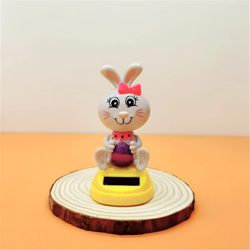 Companion Swing Dancing Rabbit Toy for Children Solar Powdered Comfort and Companionship for Children Appease Toy W3JF