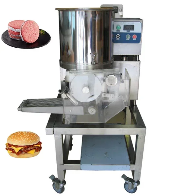 Electric Automatic 120mm Burger Patty Former Commercial Beef Patty Maker Meat Forming Line for Restaurant Kitchen