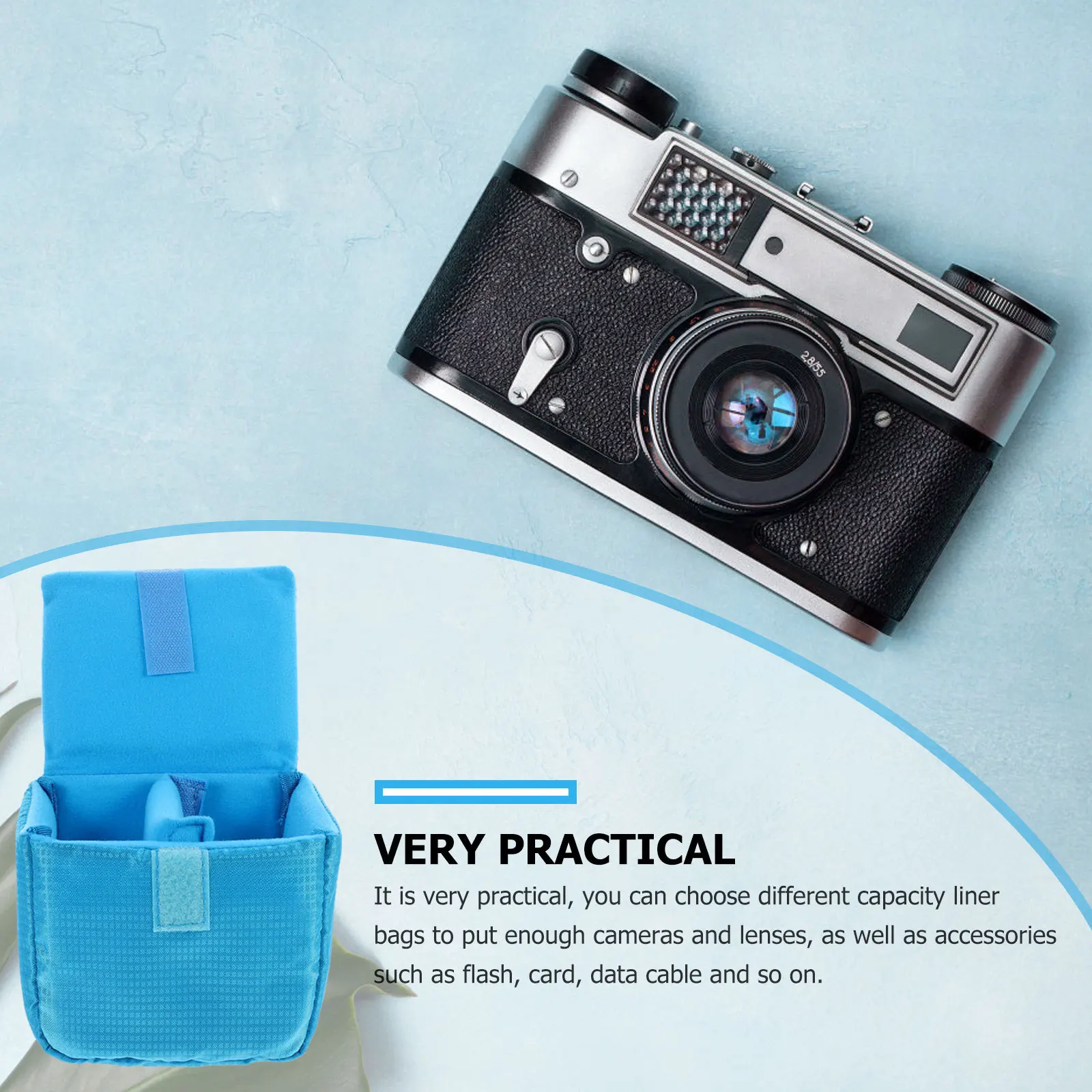 

Water Resistant Camera Lens Bag Shockproof and Protective Design High Quality Sponge Inside Easy to Carry in Backpack Briefcase