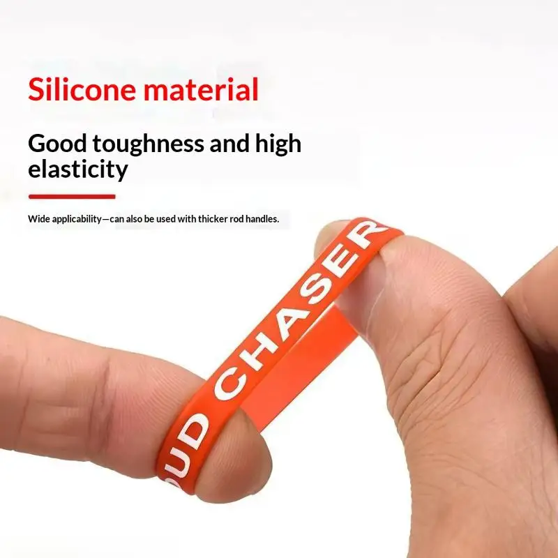 12Pcs Protective Silicone Ring Color Decorative Ring Fishing Rod Slingshot Anti-slip O-ring Handle Band Sweat Belt