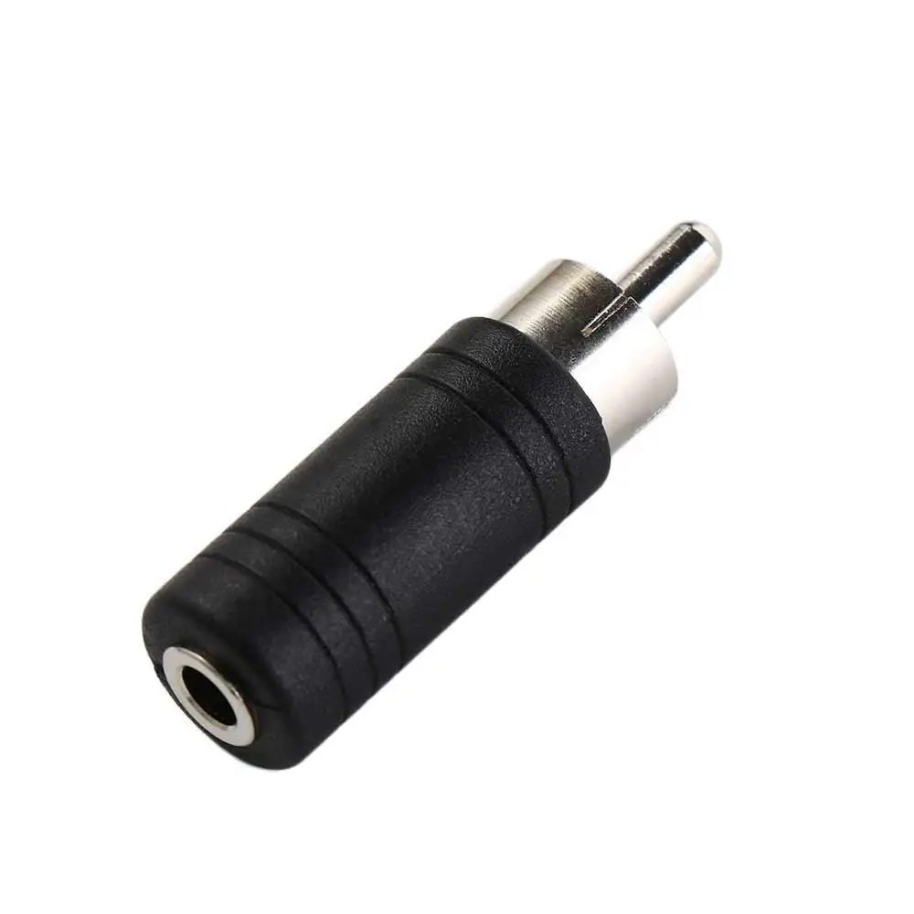 2Pcs Black Red 3.5 mm to RCA Adapter Converter Connector RCA Male Plug Audio Adapter RCA to 3.5mm Adapter 3.5mm Female Jack