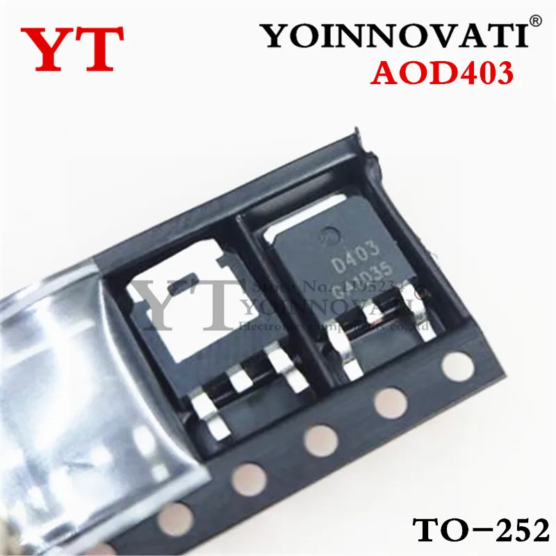 Lote de 10 unidades AOD403 D403 TO-252 30V85A P MOS