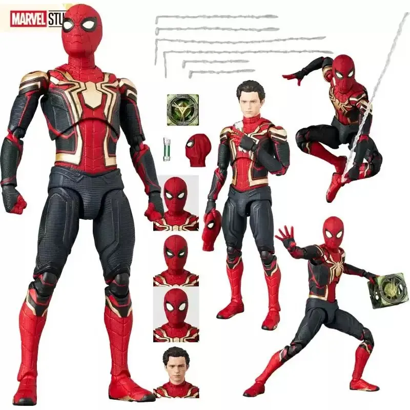 Mafex 245 1/12 Brandneue Day Spider-Man Integrierte Actionfigur mit Beweglichen Gelenken und Komplettem Zubehör Sammlermodell Spielzeug Geschenke