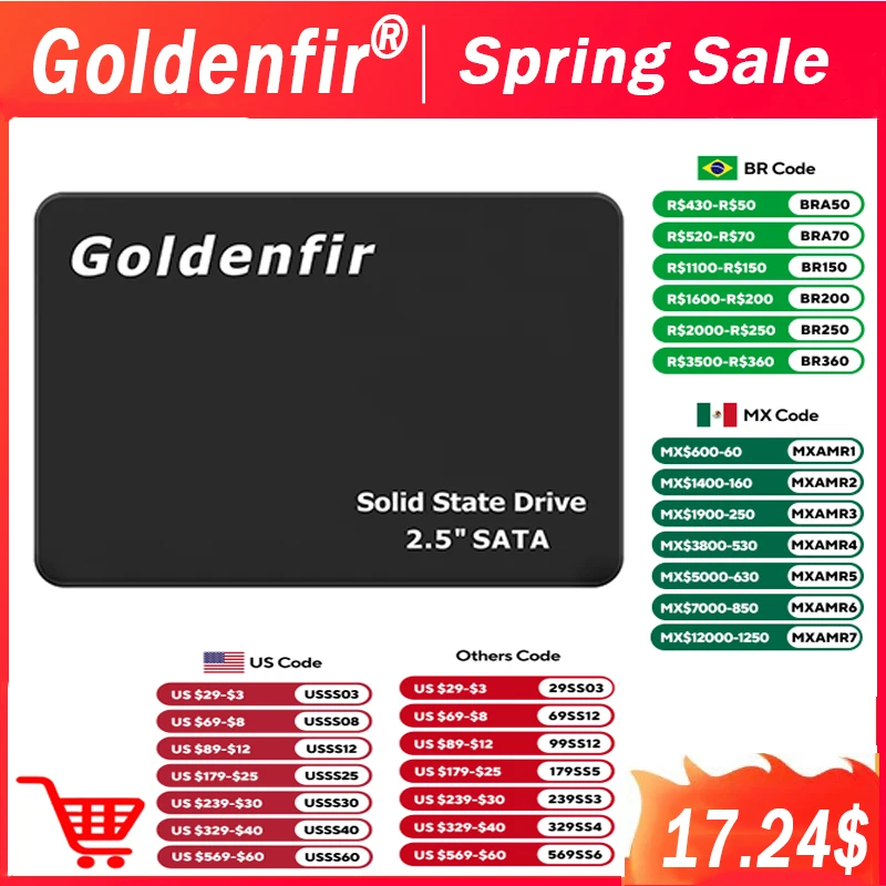 Goldenfir best price solid-state drive 480GB  500GB  512GB Compatible with laptops and desktop computers