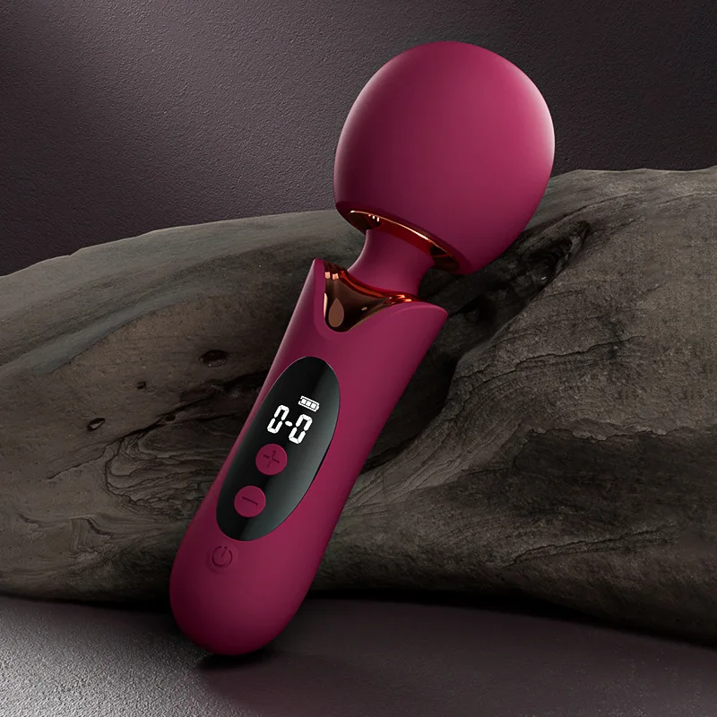 LCD AV Vibrator หัวใหญ่ - ที่มีประสิทธิภาพหญิงนวดเพศของเล่นสําหรับผู้หญิง Clit G Spot ช่องคลอดกระตุ้น, อุปกรณ์สําหรับผู้ใหญ่ของเล่น