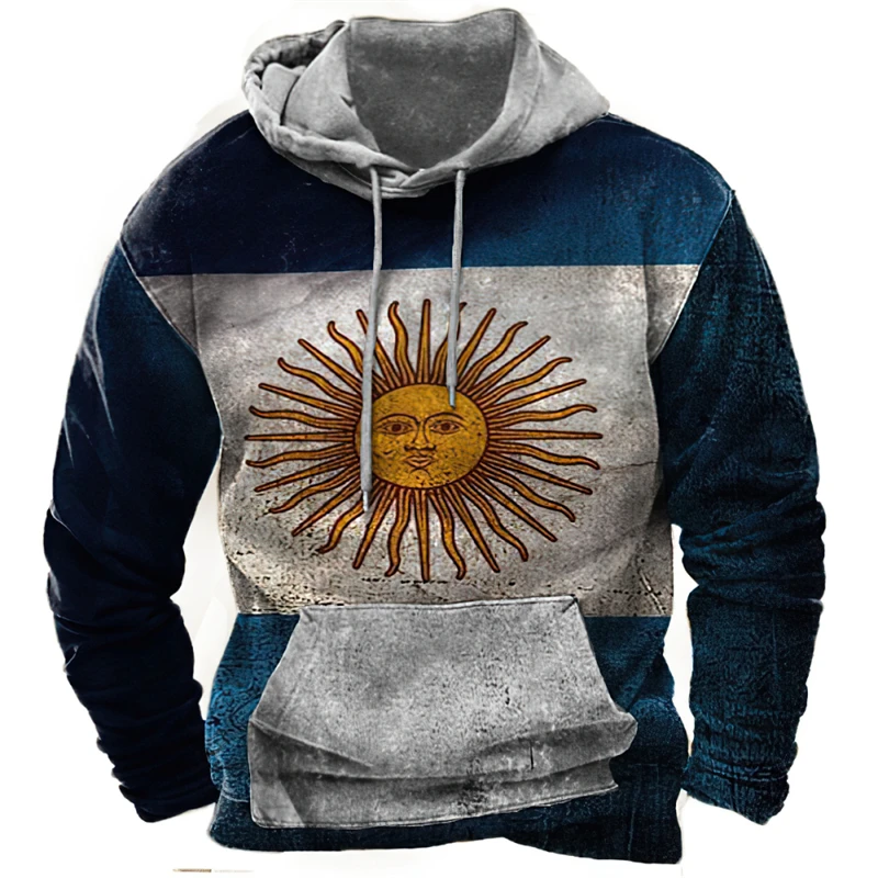 Vintage Indian Style Men's Hoodie Hooded Sweatshirt Unisex Harajuku Fashion Pullover New Jacket Oversized Casual Streetwear Tops