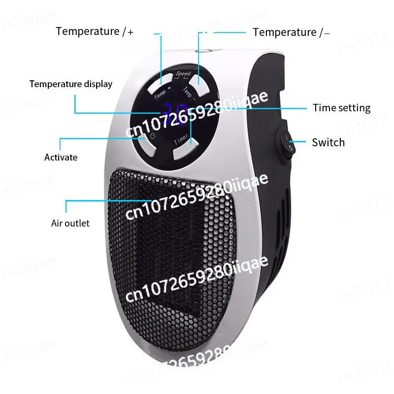 110V~ 220V plug portable heater remote control wall mounted small heater home bedroom office