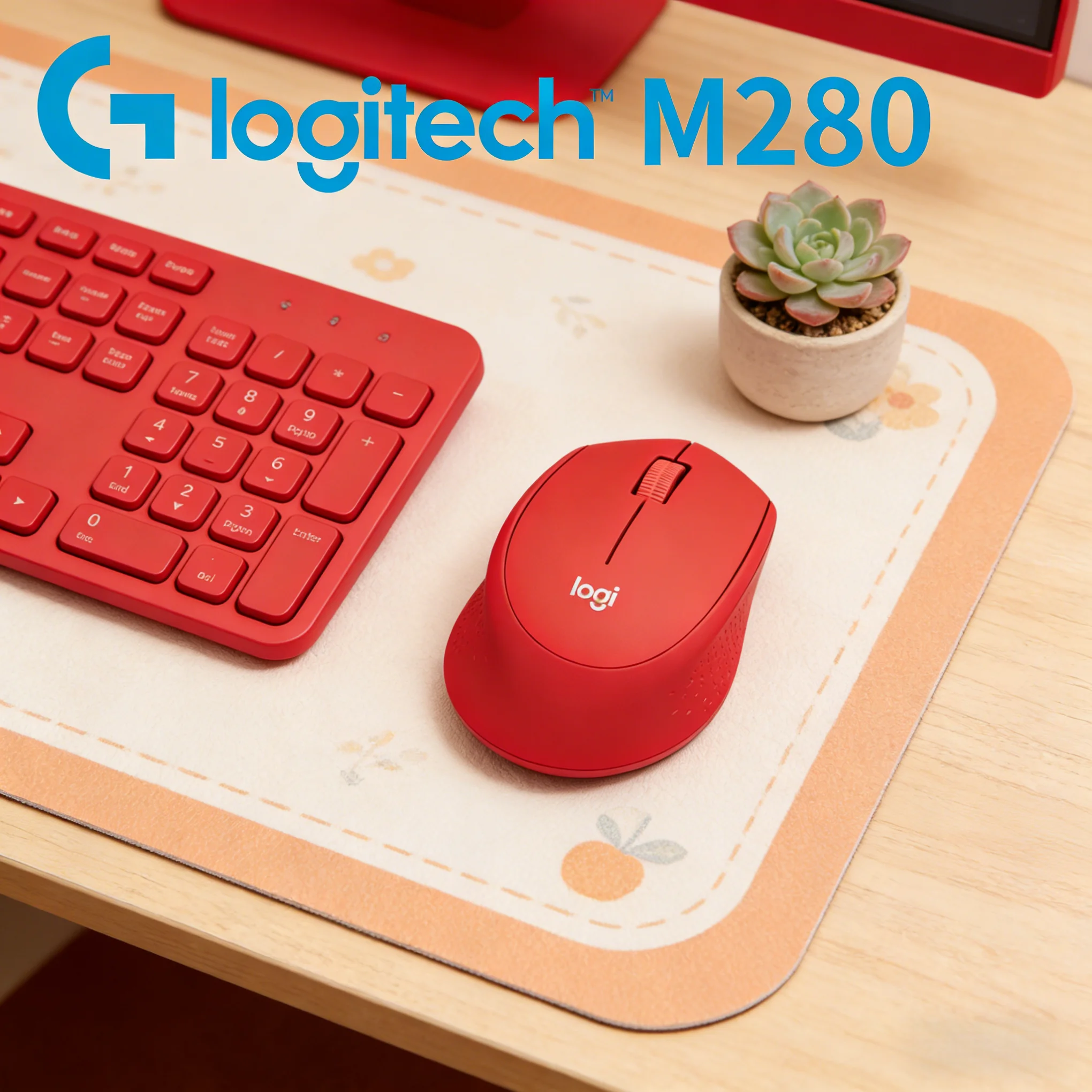 

Logitech M280 Ergonomic Wireless Mouse, Anti-Slip Rubber Grip, Plug & Play for Desktop Laptop Home Office Daily Use