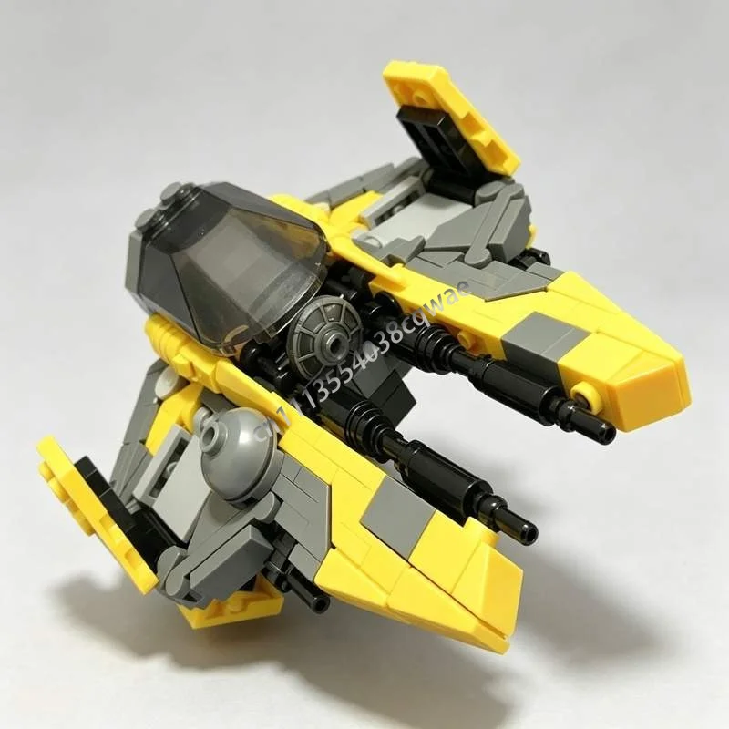 NEW 223PCS Sleek Jedi Light Space Interceptor MOC Sci-Fi Starfighter Model DIY Assembled Building Brick Collection Display Gift view 2