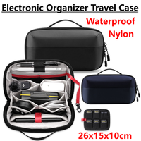 Electronic Organizer Travel Case Water Resistant Portable Tech Pouch Travel Cable Organizer Pouch Airplane Travel Essentials Bag