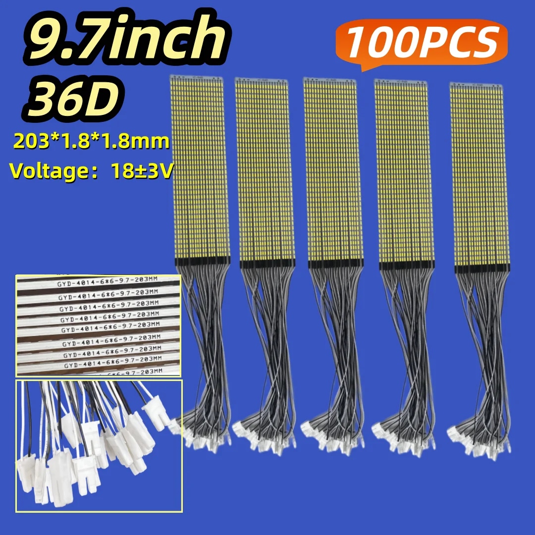 

LED Backlight Strip for 9.7"/10.1" Car Navigation Displays or Automotive Interior Lighting (203MM 36D)