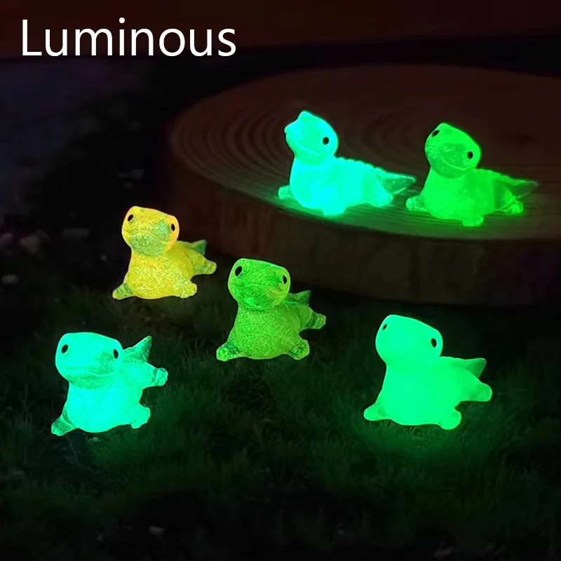 12pcs Kawaii Luminous Lizard Cabrite Resin Charms Microlandscape Animal Crafts DIY Earring Keychain Pendant Jewelry Make