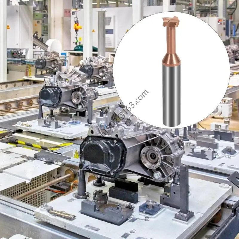 X7AB قاطعة الطحن بفتحة T من سبائك الصلب المقوية لتصنيع عالي الكفاءة مع زاوية قطع 55 درجة وسعة عمق 10 مم #6