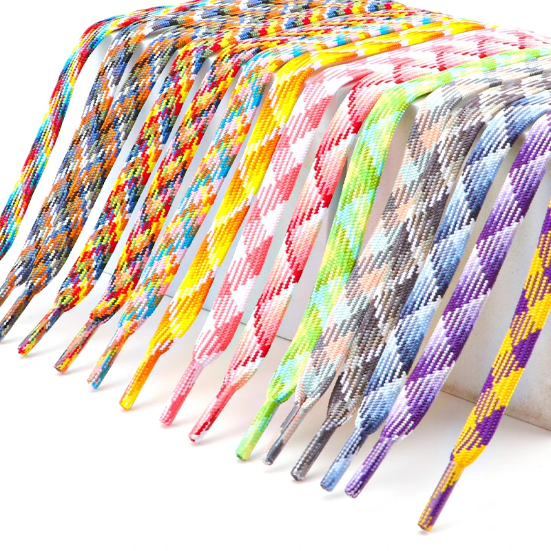 

Colorful Shoe Laces For Sneakers Striped Shoelaces Flat Comfortable and Stylish Accessory Men Women Shoes Lace Shoestring