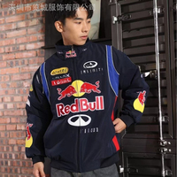 Racing suit embroidered jacket motorcycle retro style riding casual motorcycle suit European and American style flying jacket