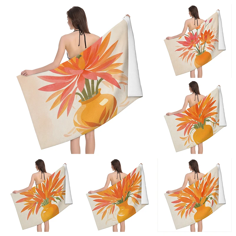 

Home bath towels for the body towels bathroom quick drying microfiber beach man large sports towel Fruit plant boho simple ins