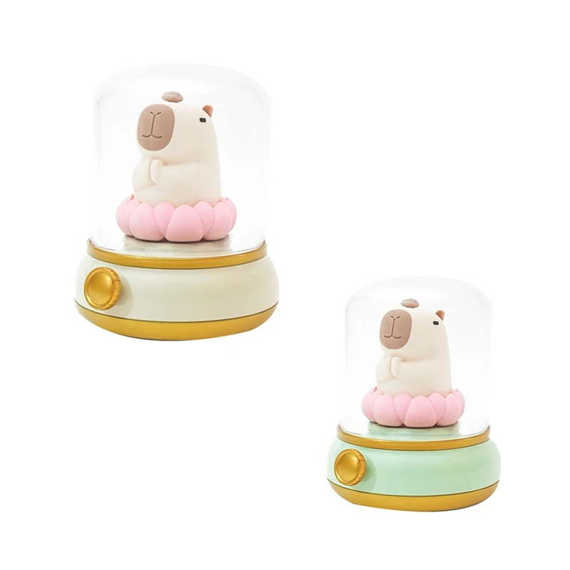 

AB09-Good Luck Lotus Capybara Lamp Creative Cartoon Capibala Night Light Girl Birthday Gift Night Light