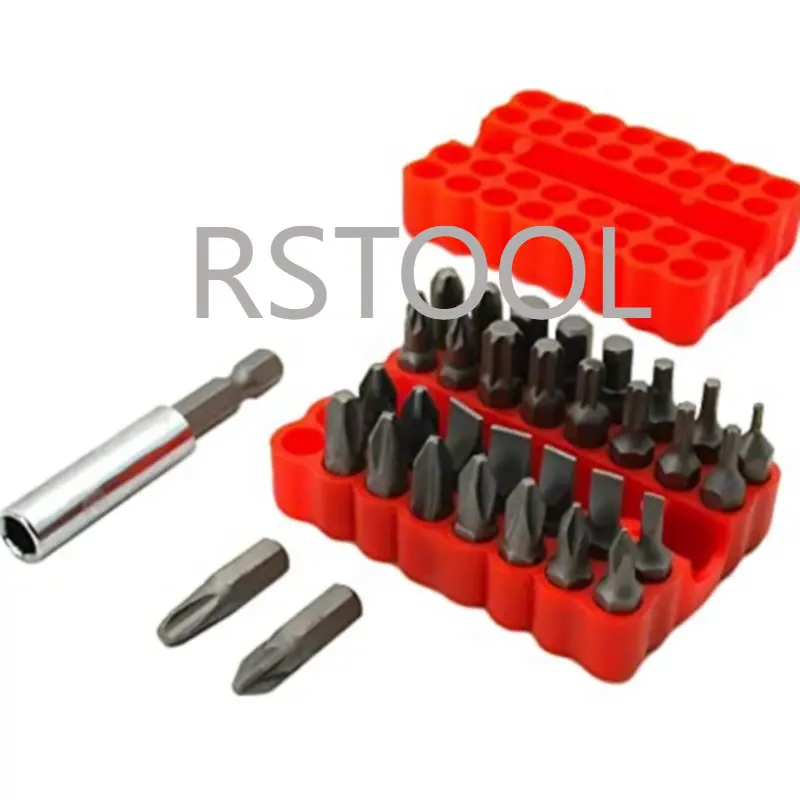 33 Cái/lốc Vít Bộ Dụng Cụ Cầm Tay Bộ Lục Giác Torx Lục Giác Pozidriv Xẻ Rãnh Phillips Đặc Biệt Tua Vít Khoan