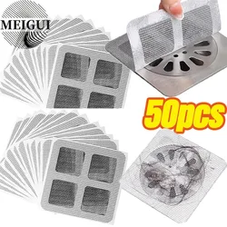 5-50PCS bathroom sink drainage filter mesh anti clogging floor drain sticker shower cover kitchen bathroom sink filter plug