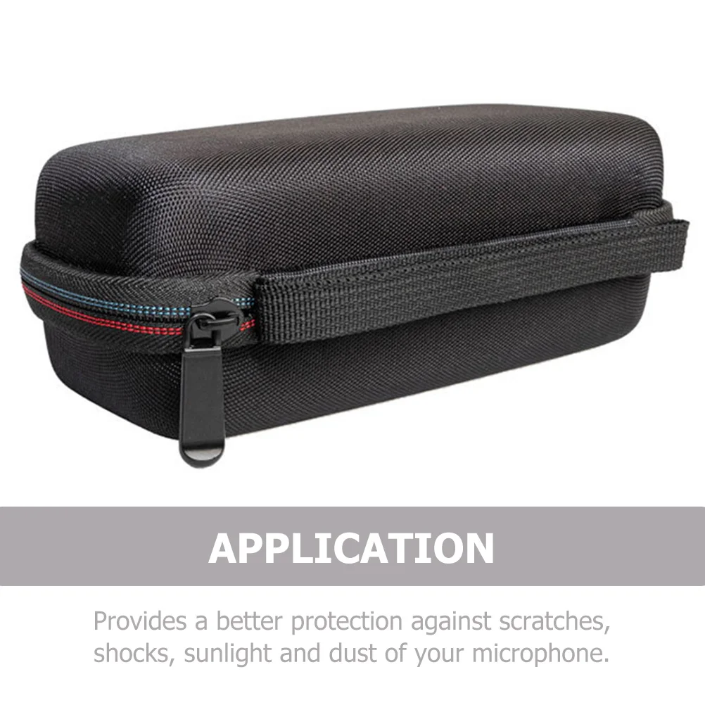 

Microphone Storage Bag Eva Hard Shell Shockproof Protective Case for Wireless Mic Travel Home Use Zipper Pouch for Digital