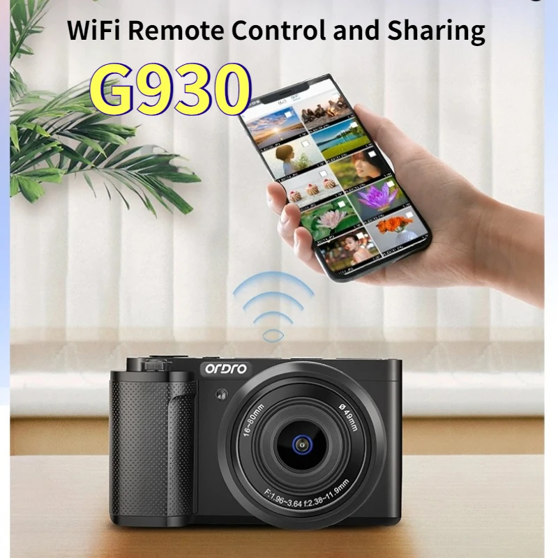 5K Ultra HD Digital Camera 3.2inch G930 WIFI Vlogging Camera with Flashlight 5X Optical Zoom 5K 30FPS 4K 60FPS AF MF for Videos
