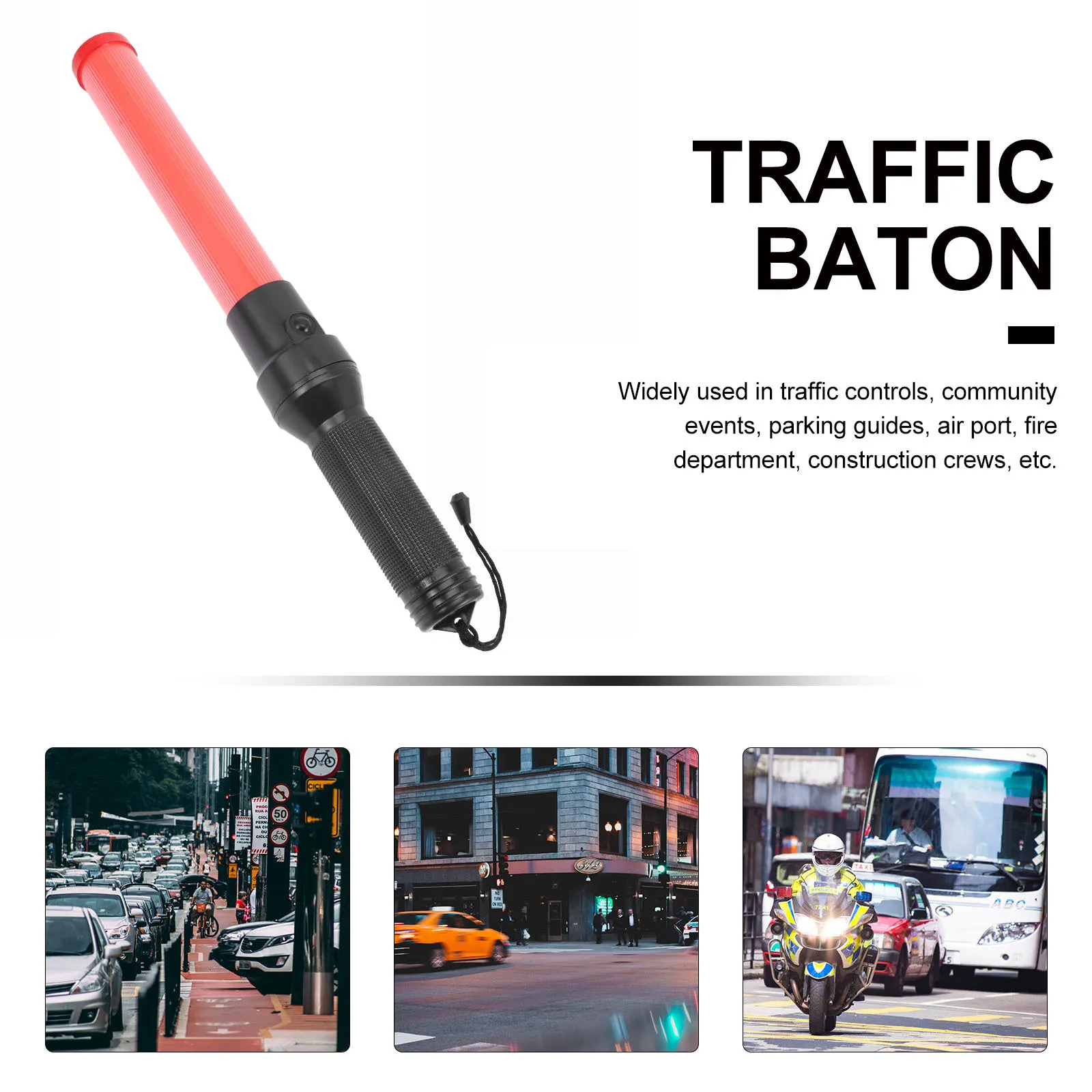 عصا المرور القابلة لإعادة الشحن 5-LED عصا السلامة المستخدمة في اتجاه المرور وضوح السلامة وعصا إشارة LED #3