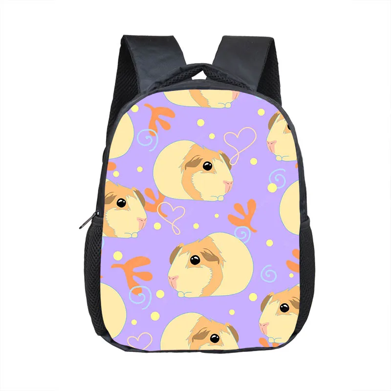 Cute Guinea Pig Mochila para meninos e meninas, mamífero Cavy Print mochilas escolares, 16 Polegada grande capacidade, mochila de viagem esportiva, Kids Gift