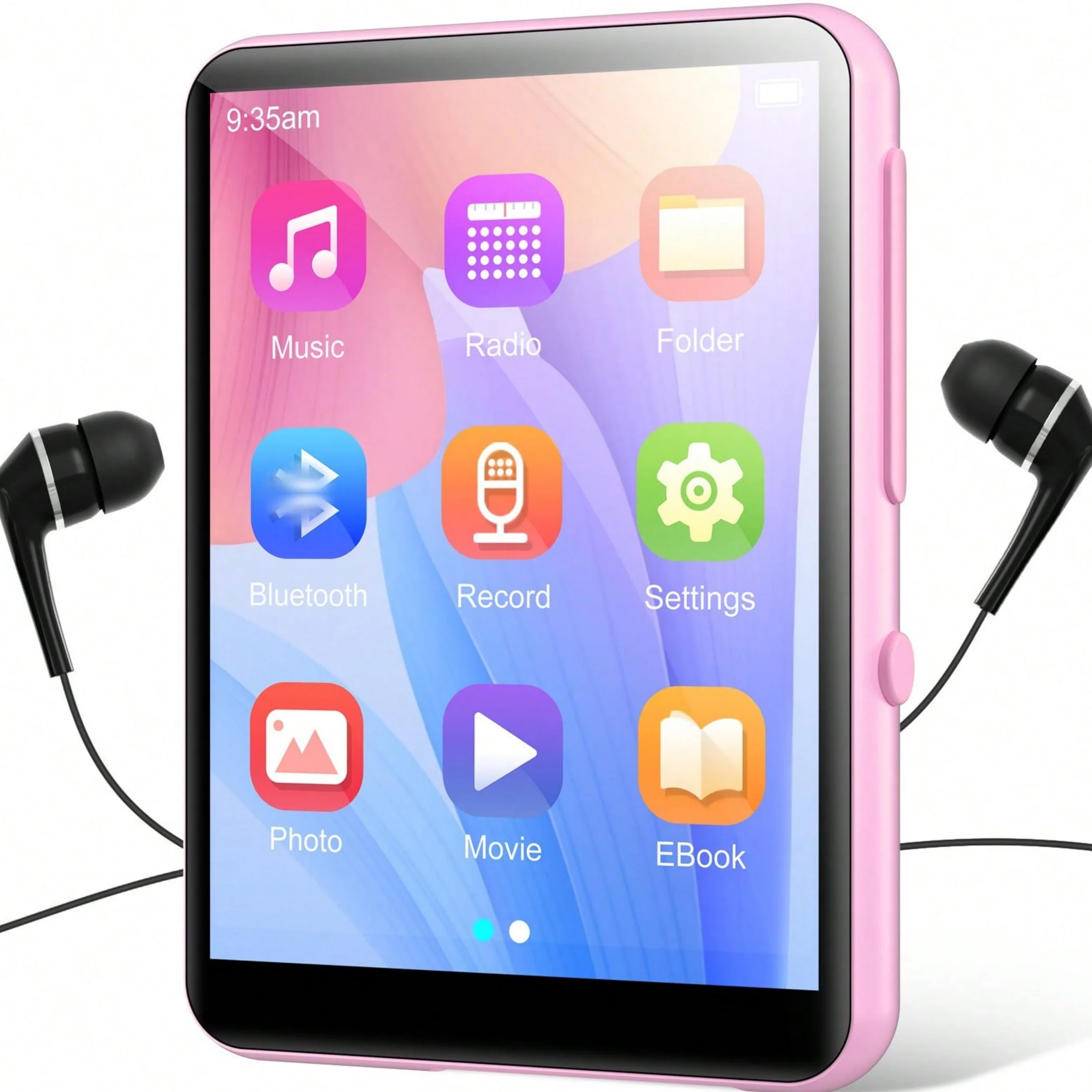 Pemutar MP3 dengan Bluetooth 5.3, Pemutar Musik Suara HiFi Portabel Tanpa Hilang dengan Speaker, Memori 64GB Bawaan, Radio FM, Rekreasi Suara