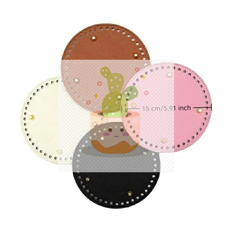 

Овальное круглое дно для вязаной сумки, аксессуары для кожаной сумки, дно ручной работы с отверстиями, дно сумки, связанное крючком своими руками