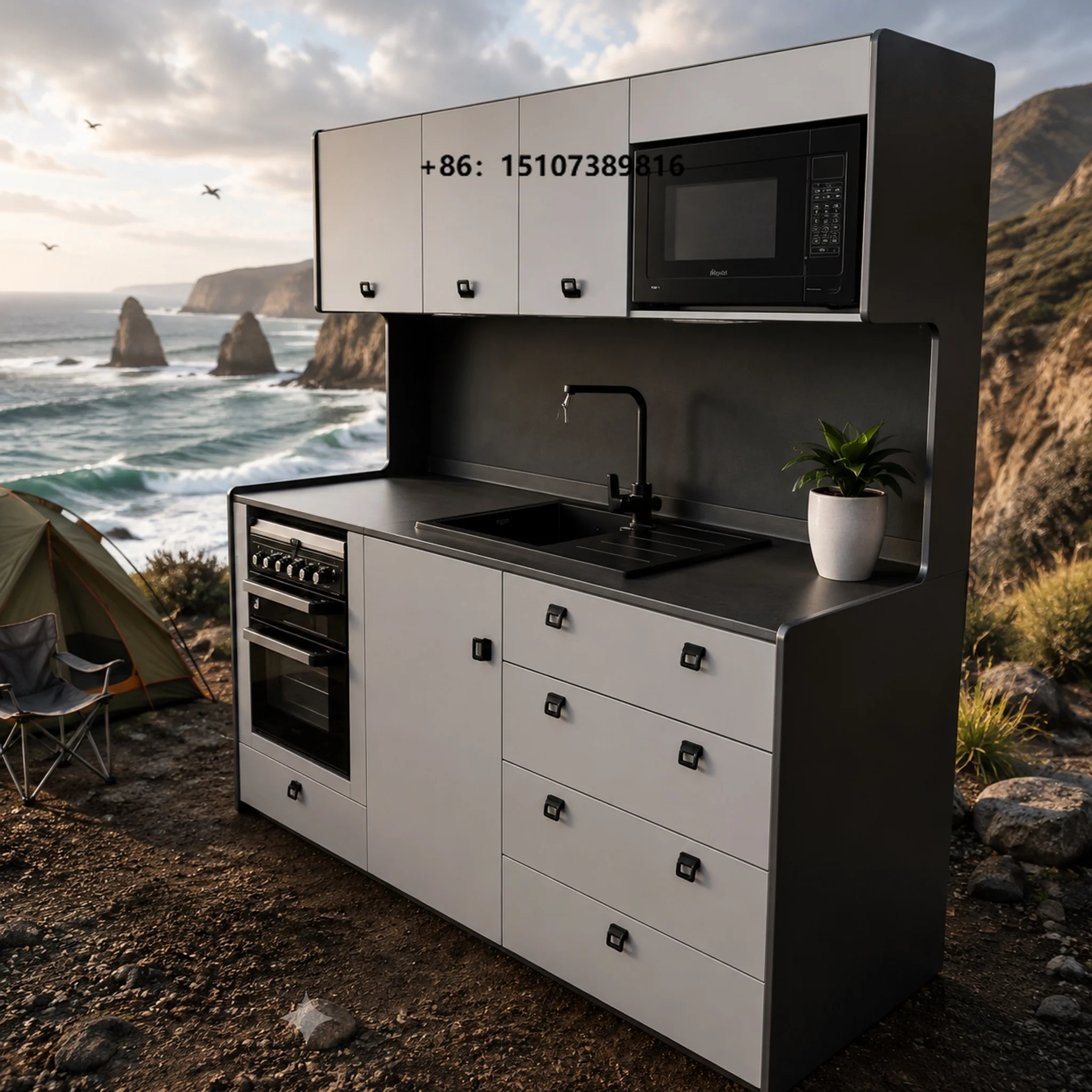 Heavy Duty Modular RV Furniture Set Durable Aluminum Cabinet Storage for Camper Van Motorhome Interior Parts