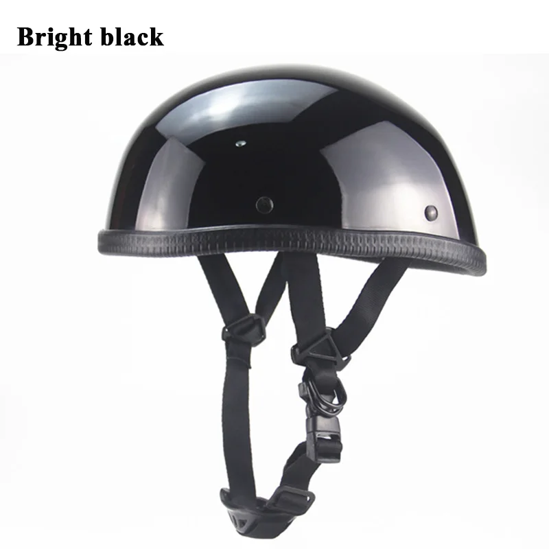 Casco de moto aprobado por DOT, casco de media cara, carcasa de ABS para hombre y mujer, casco de motocicleta Retro Unisex, medio ciclismo