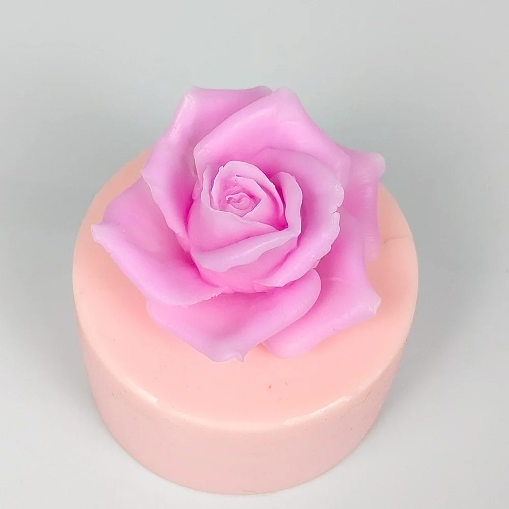 

3D Rose Flower Shape Silicone Mold Fondant Cake Candle Soap Mould DIY Aromatherarpy Household Decoration Craft Tools HC0629