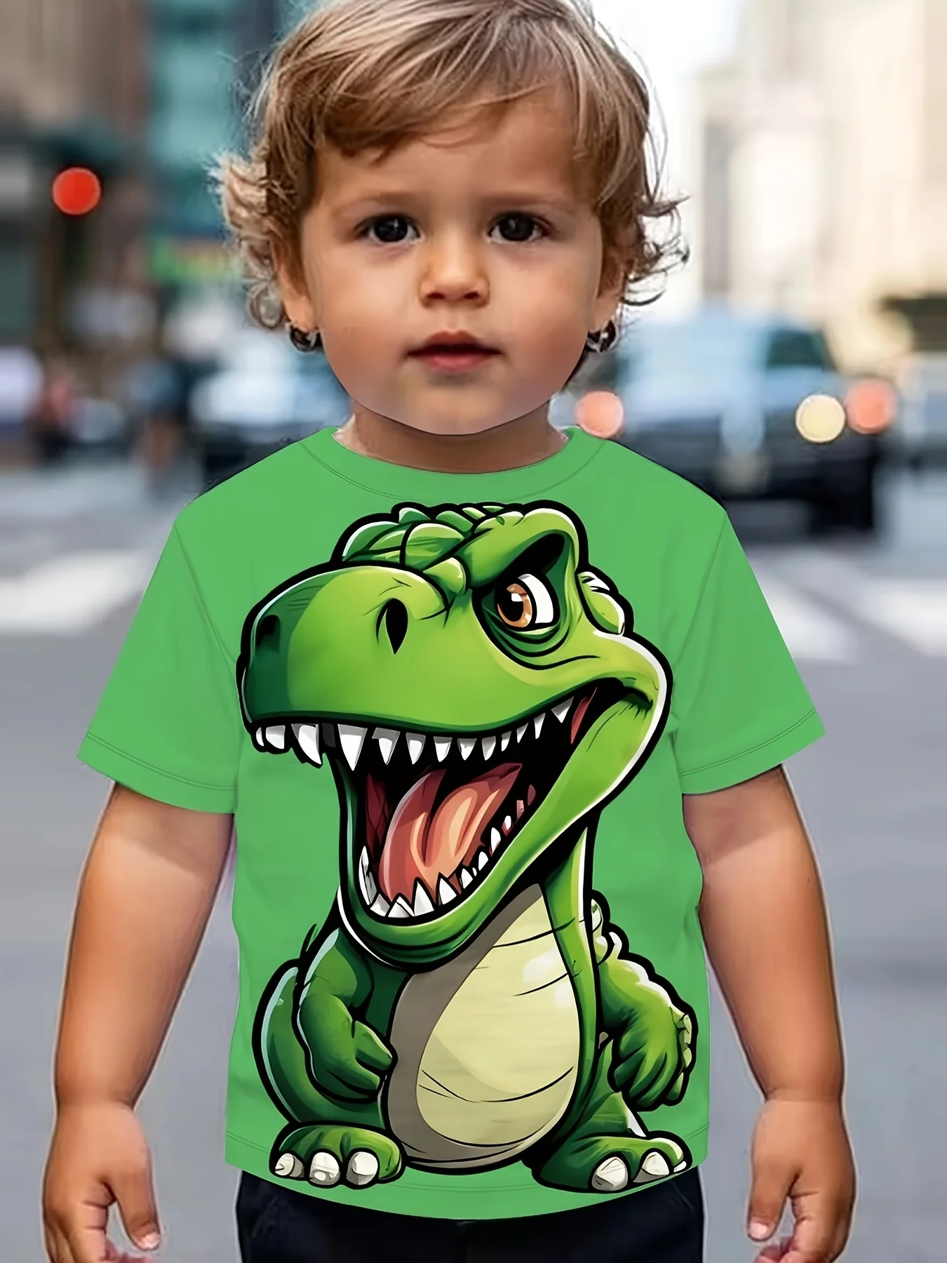 Boys Casual Sport Short‑Sleeve T‑Shirt Slightly‑Stretchy Breathable Crew Neck Tee