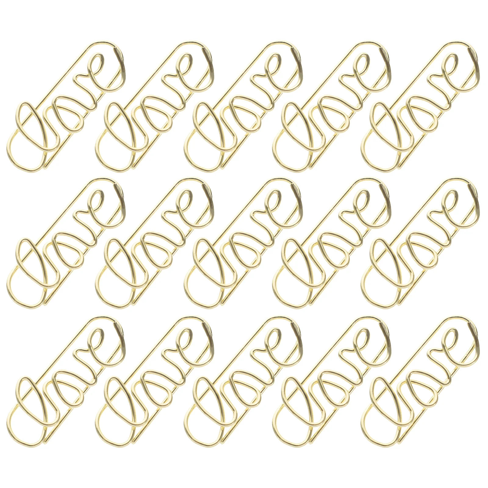 50 Pcs Metal Delicate Lovepaperclip Office Decor Paperclips Iron Book Reading Document Fixing