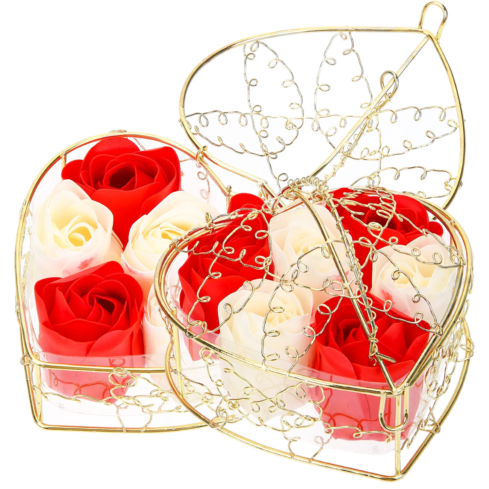 

2 Boxes Heart Shape Floral Soap Rose Soap Bar Scented Gift Set Valentines Mothers Day Birthday Wedding Romantic Decoration