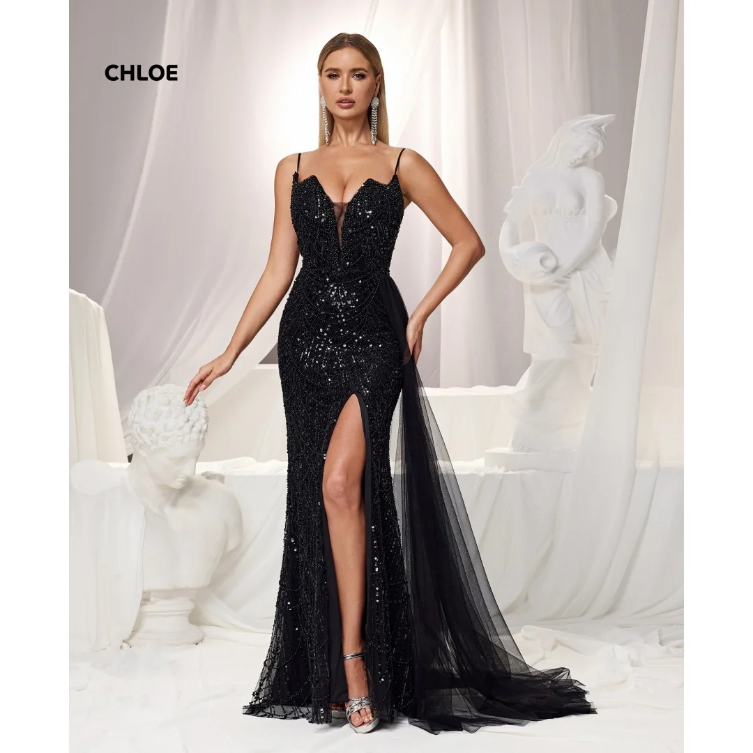 

Line A Prom Dresses 2025 Luxury Party Evening Dress Woman Custom Made Off-shoulder Sleeveless Robe De Cocktail Femme Ball Gowns