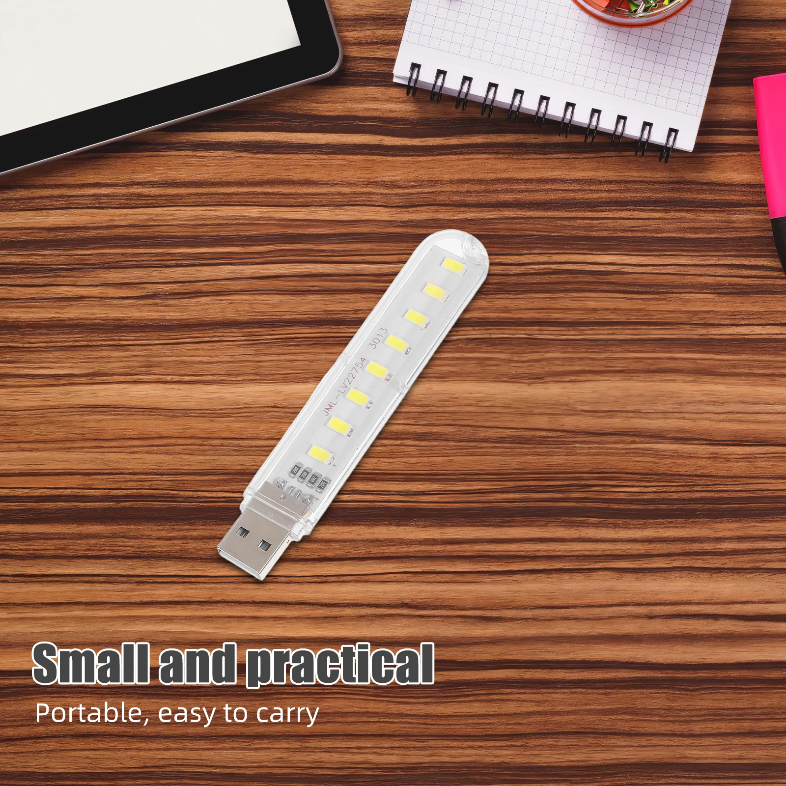 4pcs Usb Night Led Mini Lamp 8-Led Reading Decor Party Light For Computer Notebook Charging Head Portable Small Light