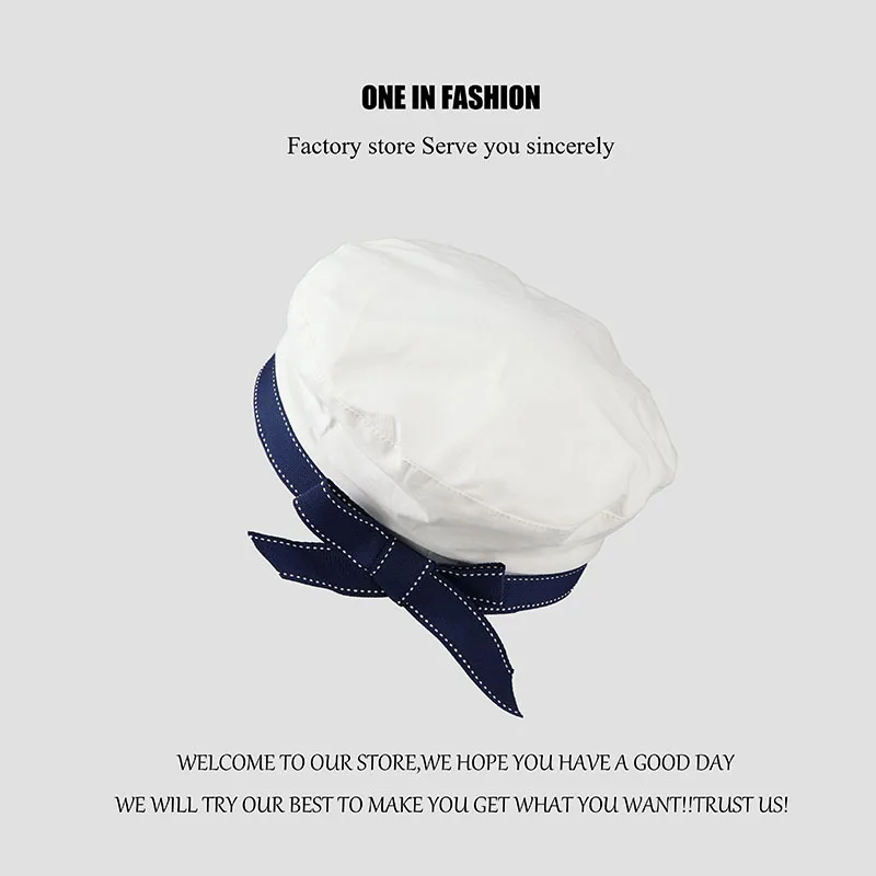 Classic Sailor Cap Beret Hats Brimless Fisherman Cabbie Cap Sweet Girl Preppy Style JK Decor Adjustable Straps Japanese Vivi Cap