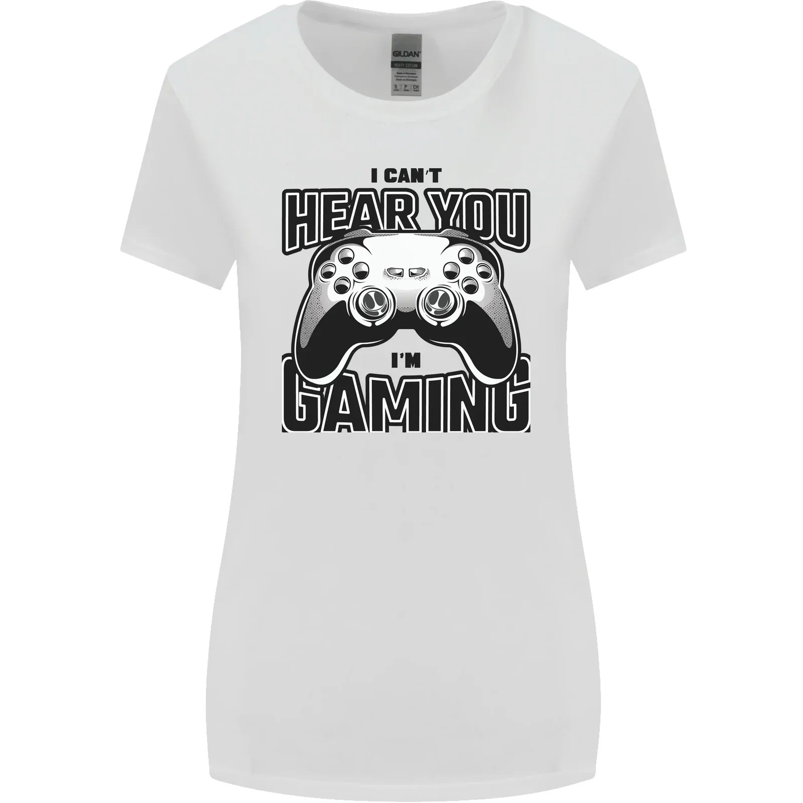 I Can't Hear You Im Gaming Funny Gamer Womens Wider Cut T-Shirt