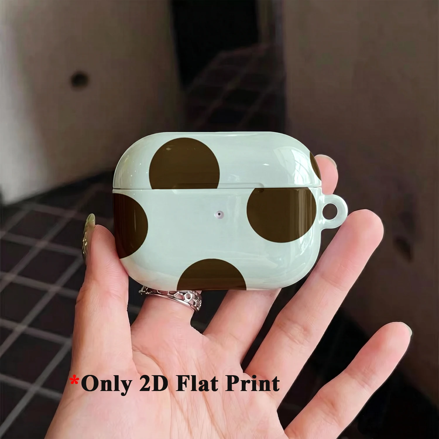 Polka Dot Minimalist Case Suitable for AirPods4 Pro3 Pro Hard Glossy Protective Case,Holiday Gifts for Friends Family