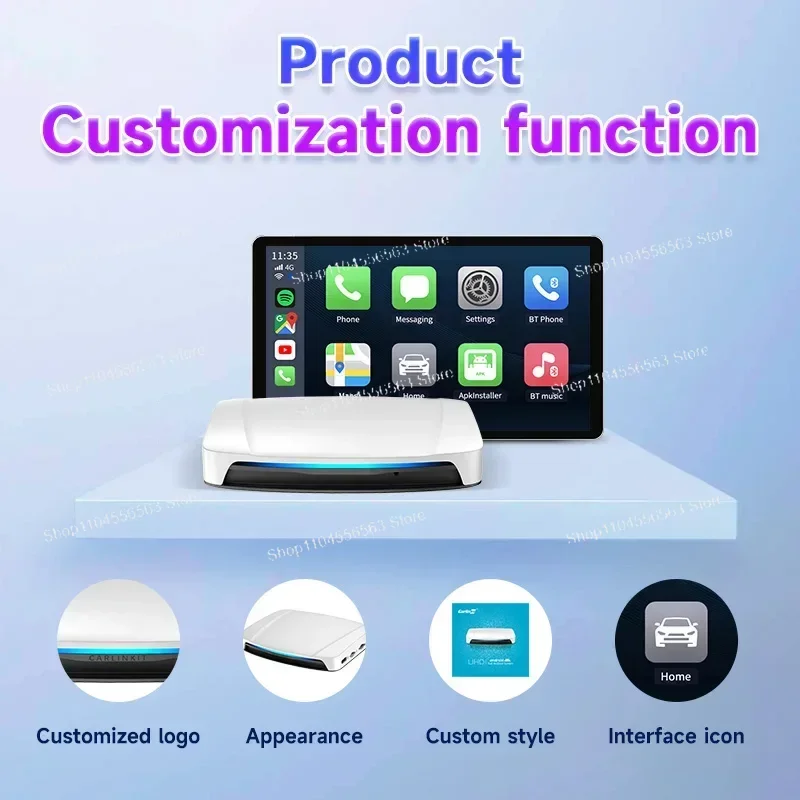 Carlinkit Android AI Box – 8GB RAM 128GB Storage CarPlay WiFi UHD Video Dual USB Car Entertainment Media Player