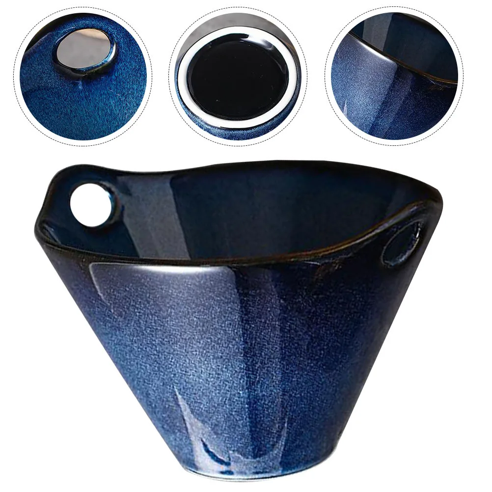 وعاء حساء سيراميك حديث لنودلز رامين طعام ياباني تصميم أذن مزدوجة سهل الإمساك طبق تقديم مقاوم للحرارة للعائلة #1