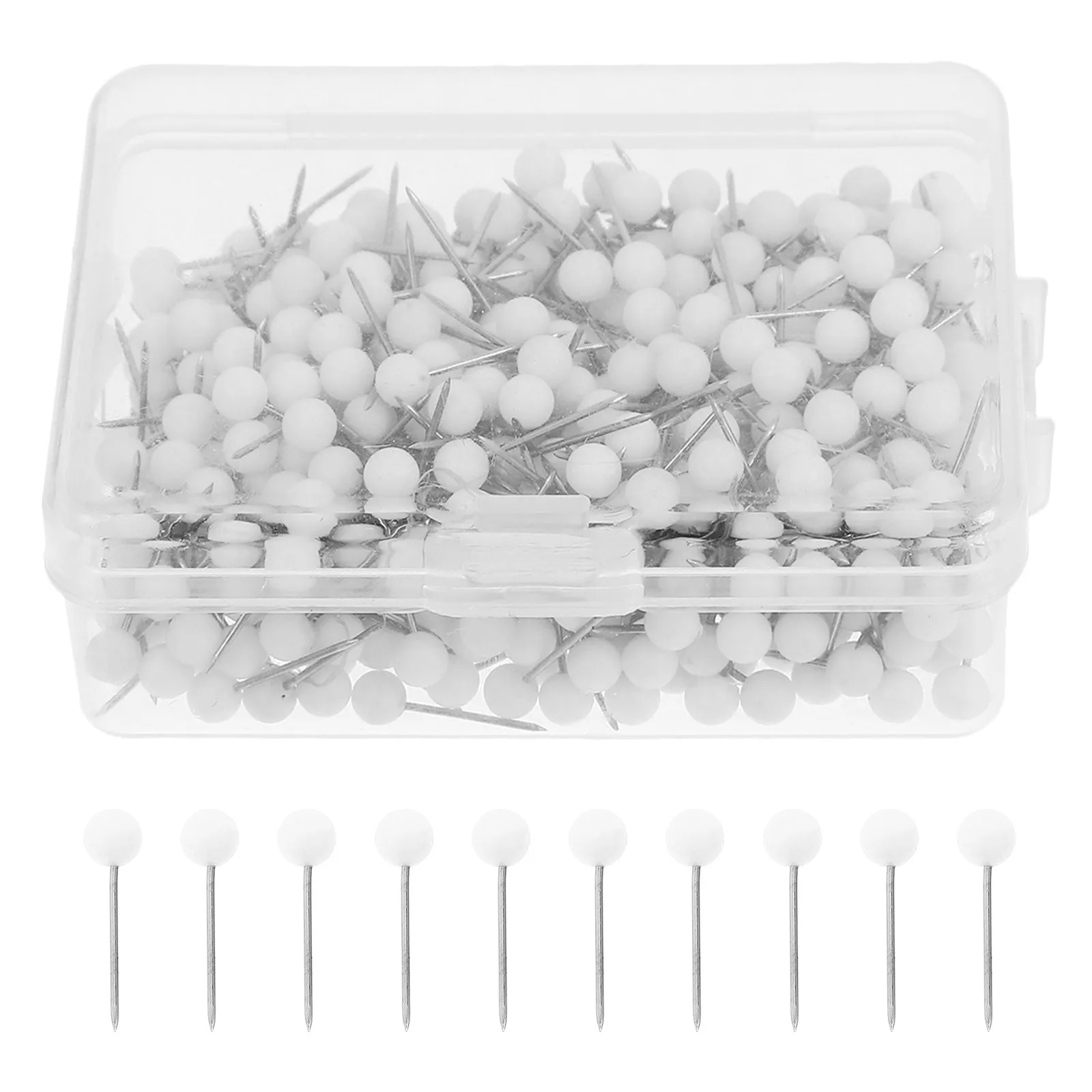 500Pcs Ball Head Map Tacks Round Push Pins for Maps Sewing Craft Projects Travel Planning Cork Board Office Supplies Aesthetic