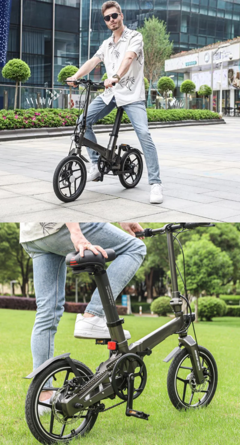 Mini-Fahrrad 250 W 36 V 40 km 16 Zoll zusammenklappbare Elektrofahrräder Erwachsene Stadt Pendeln Moped Elektrofahrrad Booster Fahrrad – Detail 13