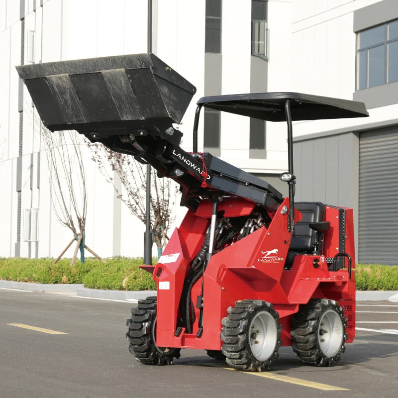 Hergestellt in China, kleiner sitzbarer Kompaktlader, LANDWARD, maßgeschneiderter, hocheffizienter Bahnlader, Bauernhofgebrauch, Mini-Bulldozer im Großhandel