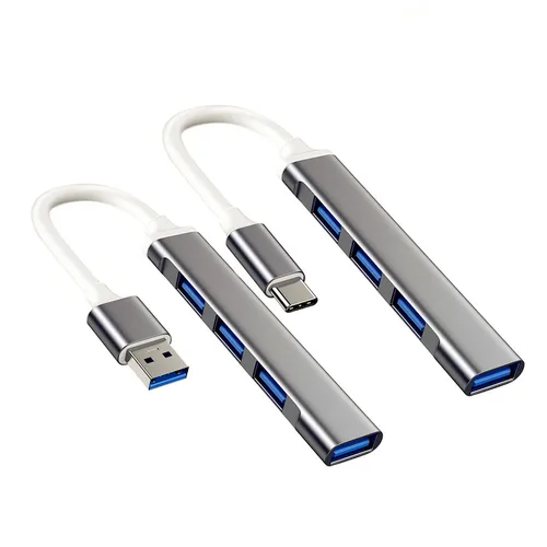Hub USB 3,0 de 4 puertos, divisor tipo C de alta velocidad, 5gbps, para PC, accesorios de ordenador, Hub multipuerto, 4 puertos USB 3,0 2,0